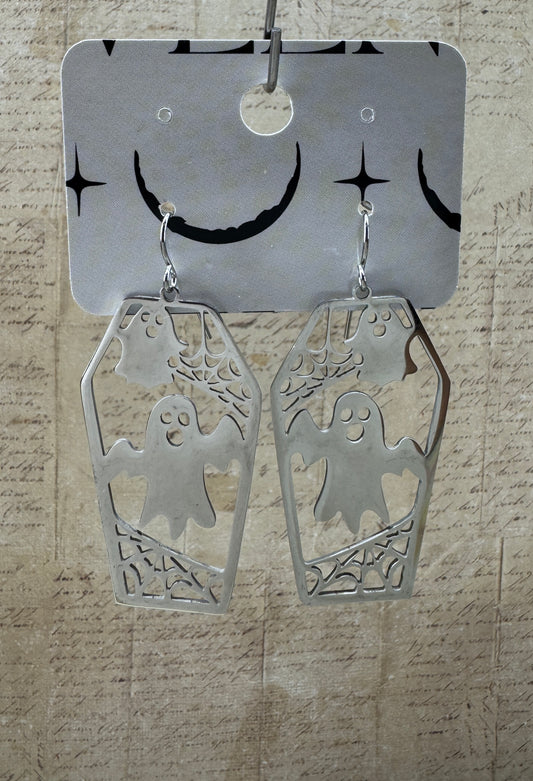 Ghostly Coffin earrings
