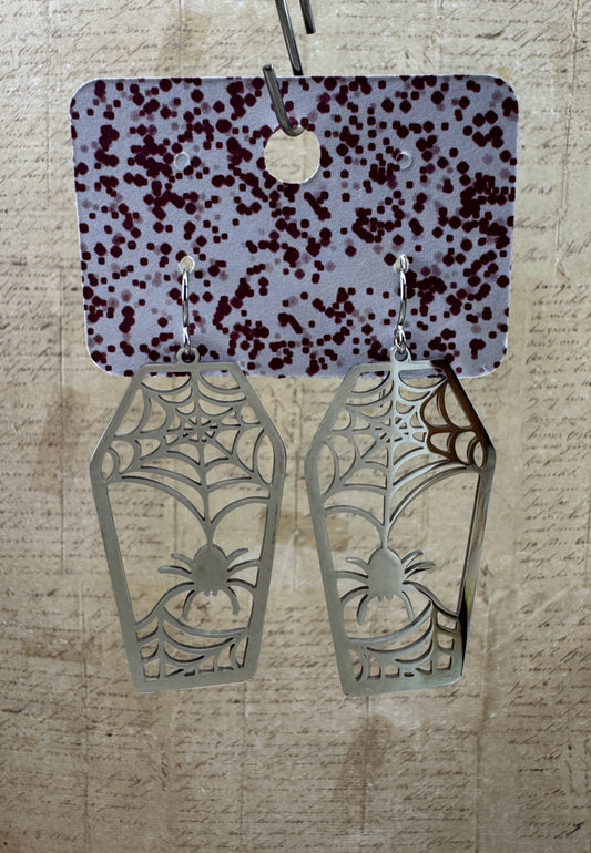 Spider Coffin earrings