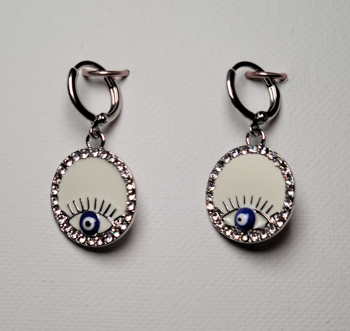 Evil Eye Clip Earrings