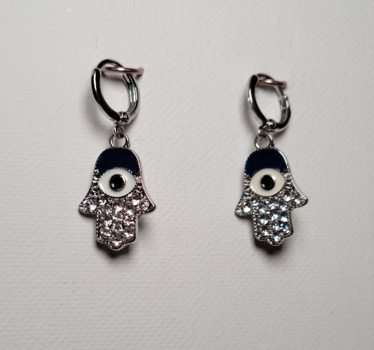 Hamsa Clip Earrings