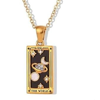 Gold Tarot Pendant Necklace