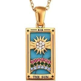 Gold Tarot Pendant Necklace