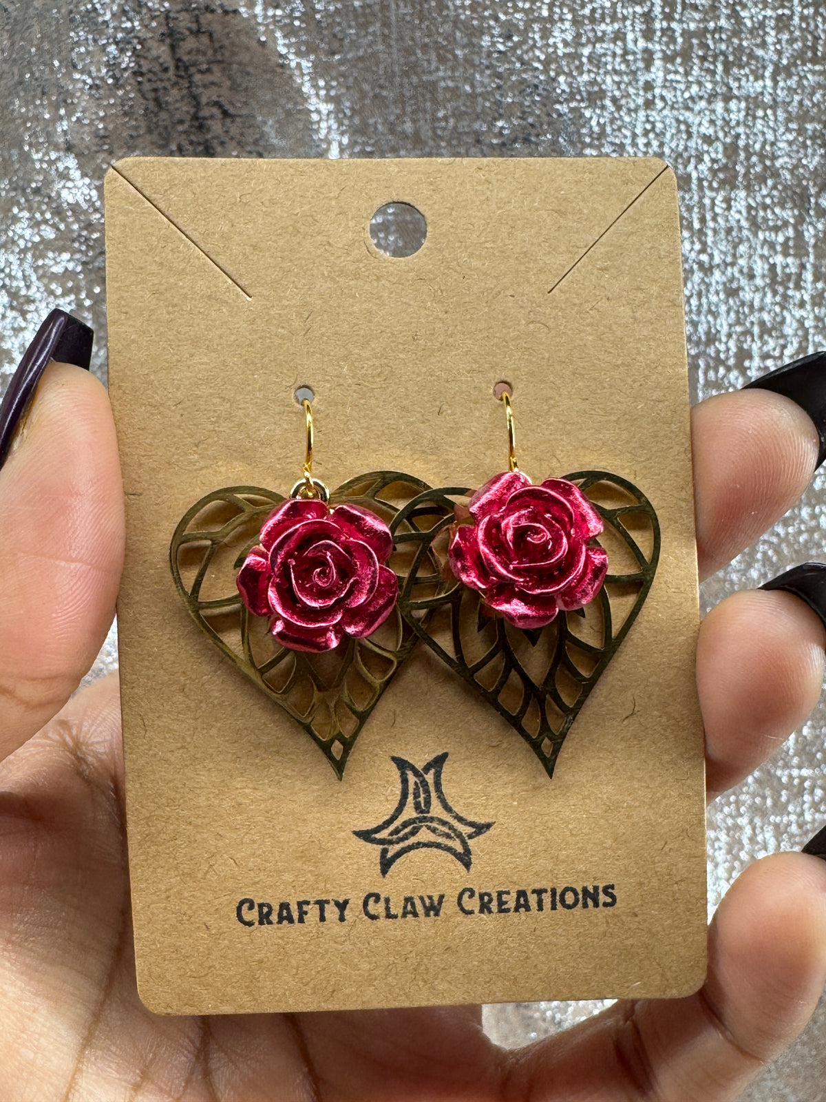 Steel Heart Earrings (stainless steel)