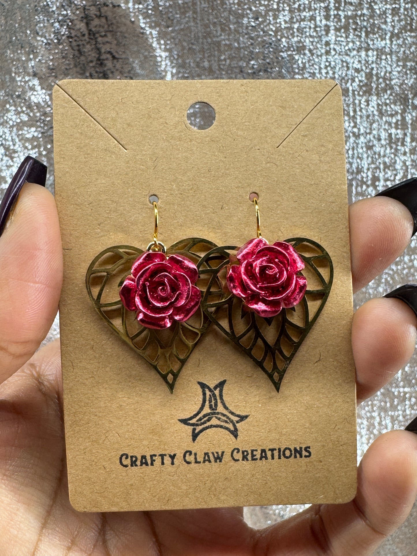 Steel Heart Earrings (stainless steel)
