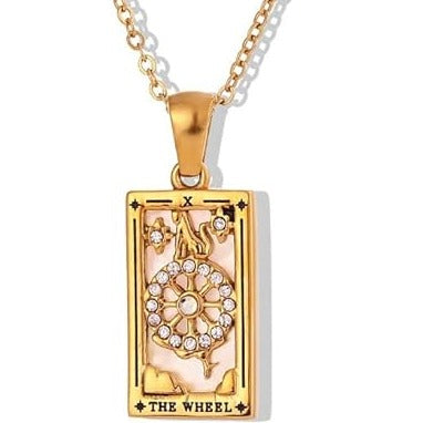 Gold Tarot Pendant Necklace