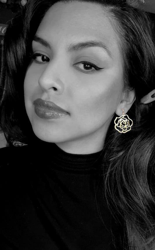 Stainless Steel Rose earrings