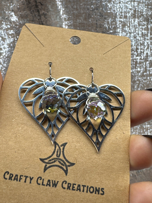 Steel Heart Earrings (stainless steel)