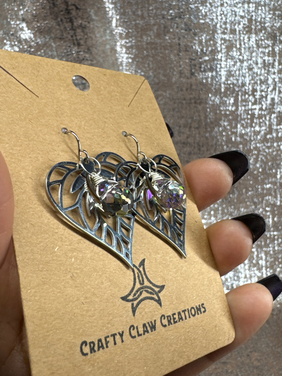 Steel Heart Earrings (stainless steel)