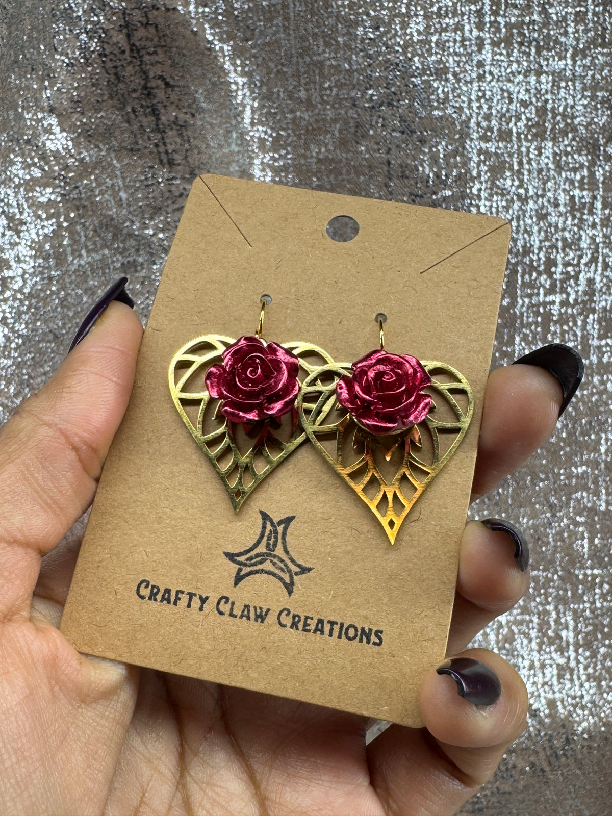 Steel Heart Earrings (stainless steel)