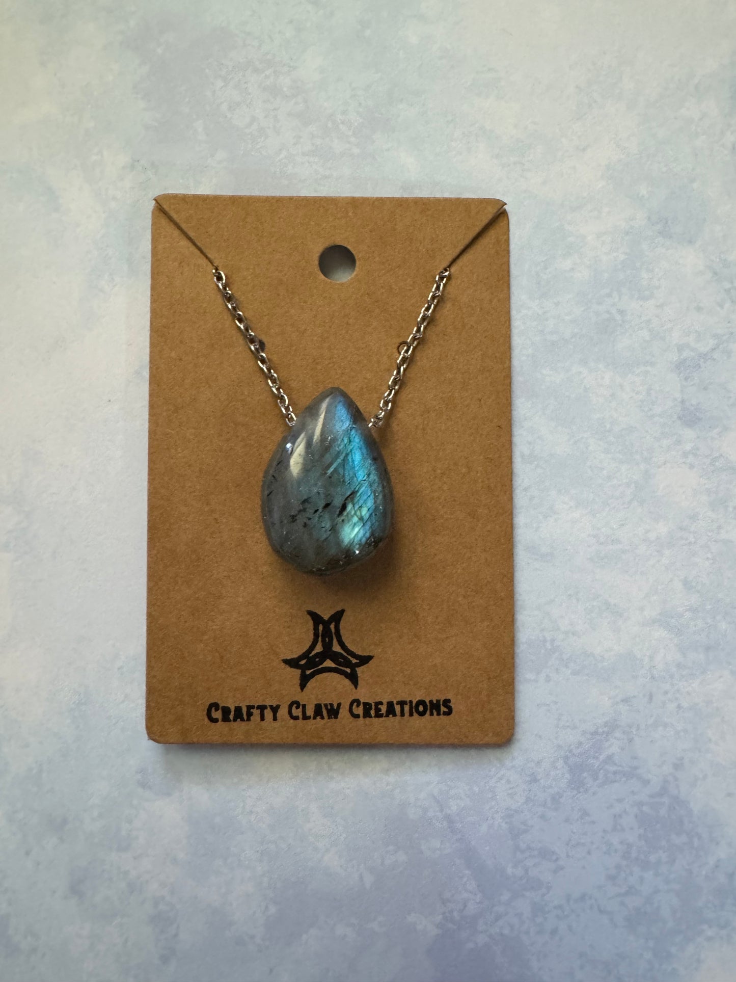 Labradorite Tear Drop Necklace