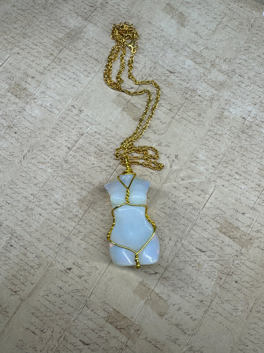 Sexy Lady Crystal Pendant – Wire Wrapped, 1.5”
