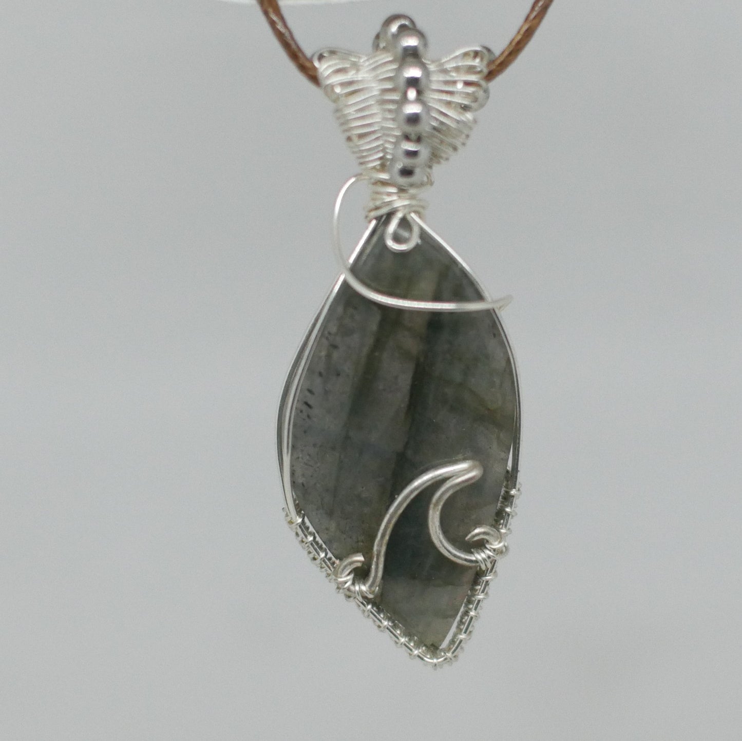 Labradorite Shard Wire Wrapped Necklace