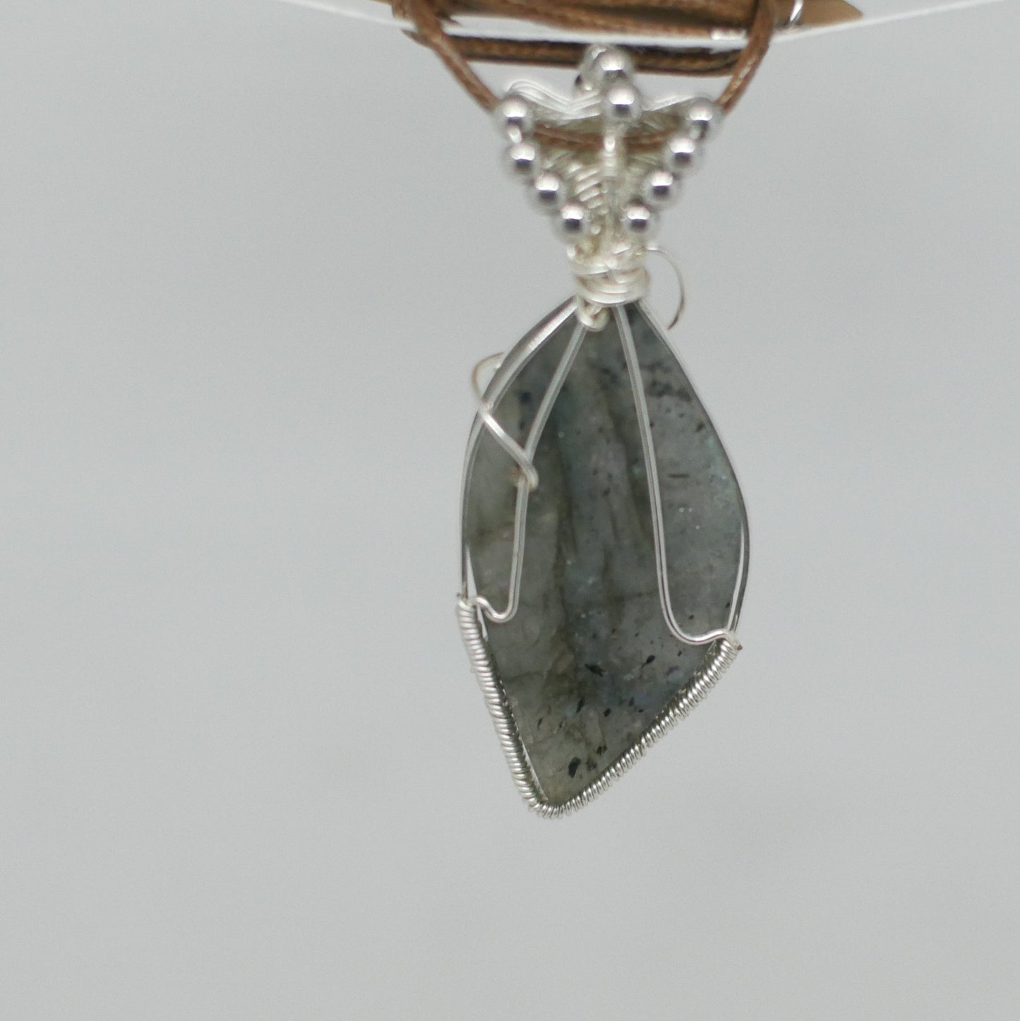 Labradorite Shard Wire Wrapped Necklace