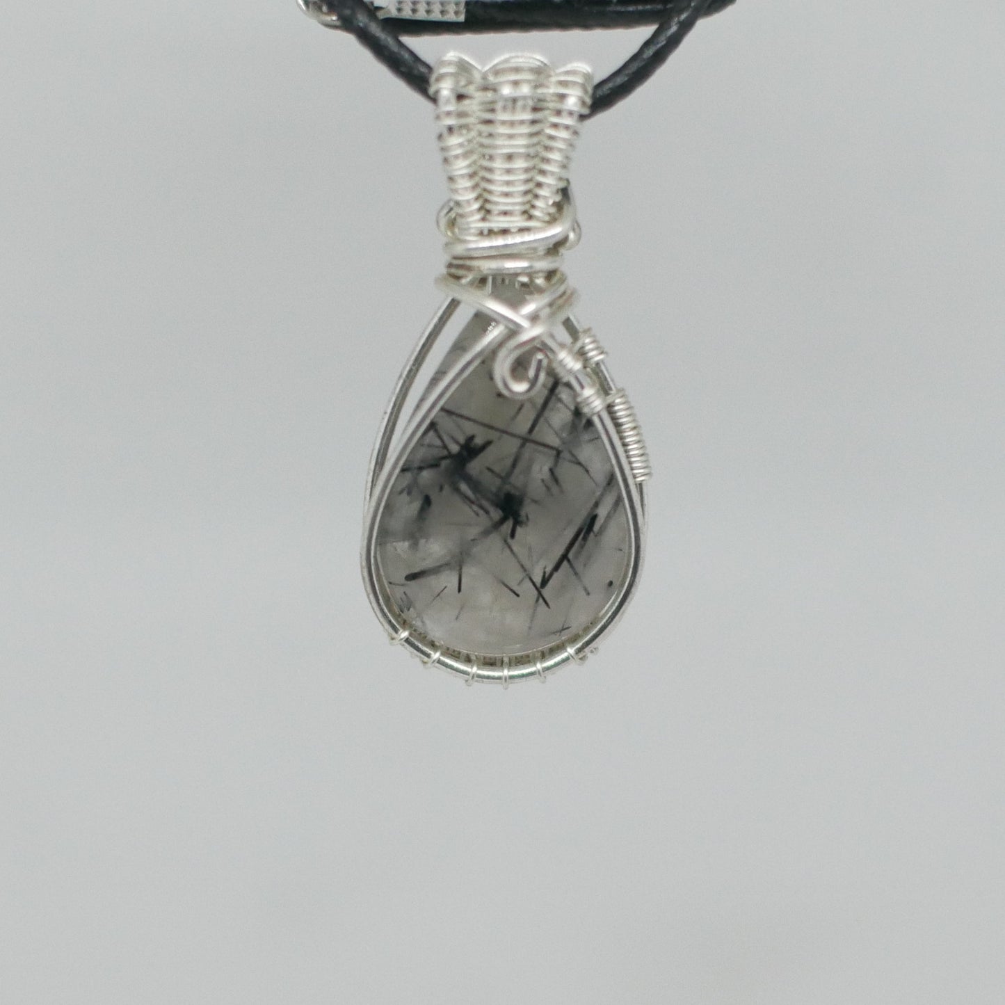 Tourmaline Quartz Wire Wrapped Necklace