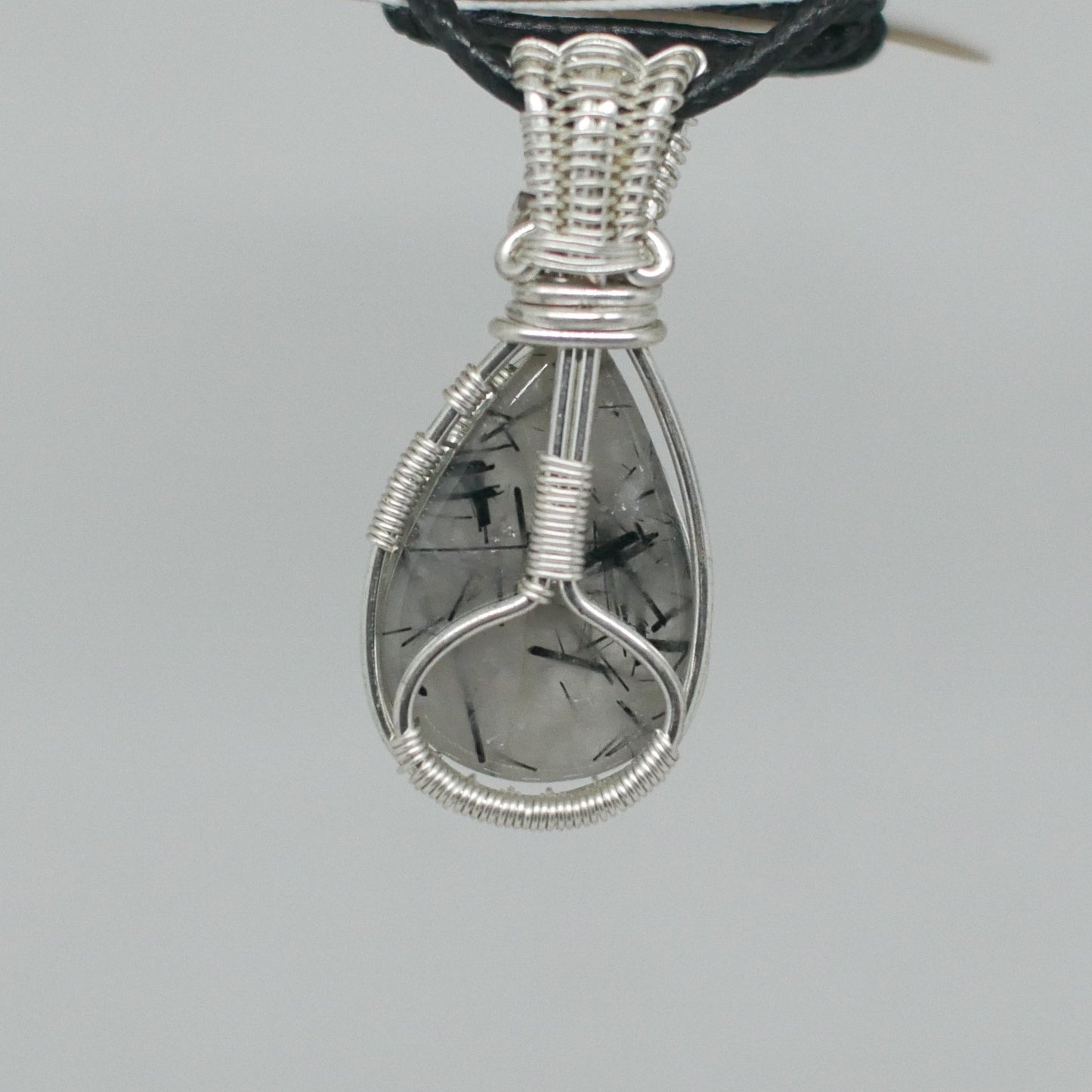 Tourmaline Quartz Wire Wrapped Necklace